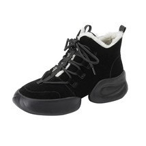 Lace-up Platform Sneakers Keep Warm Women Winter Shoes Black Brown Ladies Shoes  - £128.08 GBP