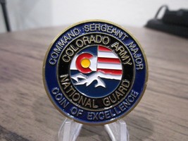 Colorado Army National Guard Command Sergeant Major CSM Challenge Coin #878K - £14.75 GBP