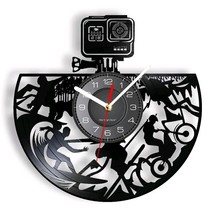 Vinyl Wall Clock Go Pro Video Record Great Gift Idea - £29.33 GBP+