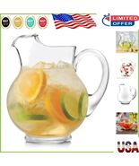 Artisanal Acapulco Glass Pitchers - 89-Ounce Set of 2 with Unique Lip De... - $1,292.24 MXN