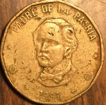 1991 Dominican Republic 1 Peso Coin - £0.95 GBP