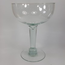 Giant Clear Wine Glass w Leaf Etching Novelty Table Decorative Centerpiece UGHE0 - £17.31 GBP