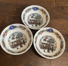 Set Of 3 Royal Stafford Soup Salad Bowls TOY SHOP Holiday Christmas 7.5&quot;... - £43.94 GBP