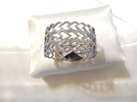 INC International Concepts 7" Crystal Pave Heart Stretch Bracelet Y413 - £12.12 GBP