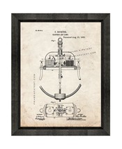 Electric Arc Lamp Patent Print Old Look with Beveled Wood Frame - £19.73 GBP+