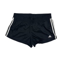 Adidas Woman&#39;s Pacer 3-Stripe Woven Polyester Gym Shorts Size Lg Black/W... - $11.87