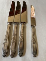 VTG Oneida Community Grosvenor pattern silverplate lot of 4 knives ca 1921 - £19.41 GBP