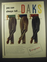 1955 Simpson Daks Trousers Ad - you can always tell.. DAKS - £14.55 GBP
