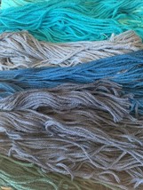 Paternayan 100% Virgin Wool Yarn 3 ply 2 oz hank cuts Needlepnt 500&#39;s blues - £4.59 GBP