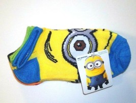 Minions Toddler Boys Girls No Shows Ankle Socks 5pk Size 5-6.5 NWT - £6.75 GBP