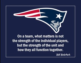 Inspirational Belichick Football Coach Quote Poster Print, Unique Patriots Gift - £15.80 GBP+