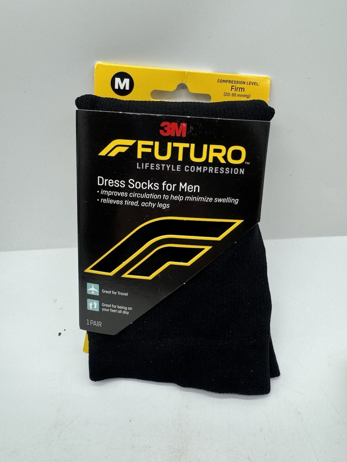 (2) Medium FUTURO Men Dress Firm Compression 20-30mmhg Socks Trouser COM... - $16.99