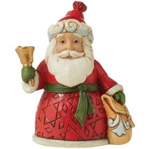 Enesco Jim Shore Heartwood Creek Santa with Bell and Bag Miniature Figur... - $36.99