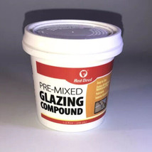 SHIPS N 24 HRS-Red Devil 0662 Pre-Mixed Glazing Compound, 1/2 Pt,White-B... - £9.42 GBP