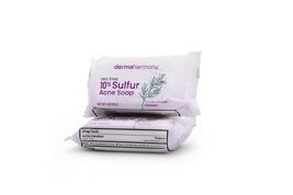 10% Sulfur Soap with Tea Tree Oil - DermaHarmony 4oz - 2 Bars  (Wrapper) - $14.80