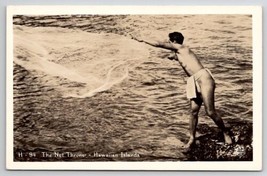 Hawaii Fishing The Net Thrower Hawaiian Islands RPPC c1940s Postcard Y28 - £11.66 GBP