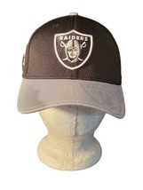 New Era 39THIRTY NFL Oakland Raiders Black Gray Stretch Fit Size Sm/Med Men Cap - £11.06 GBP