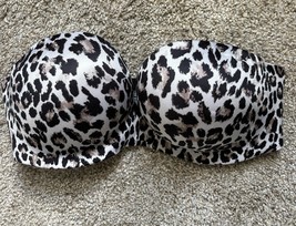 Victorias Secret 36C Bra Animal Print Miraculous Padded Strapless Underwire - $22.50