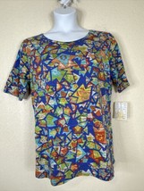 NWT LuLaRoe Womens Plus Size 3XL Colorful Geometric Gigi T-shirt Elbow Sleeve - £13.80 GBP