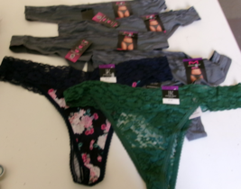 Six Maidenform and INC Thongs size 8 (XL) assorted styles and colors - $12.85