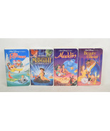 Walt Disney Classics Black Diamond VHS Beauty Beast Aladdin Rescuers Mer... - $40.62 CAD