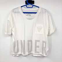 Under Armour White Cropped T-Shirt Girls YSM NEW Loose - £11.06 GBP