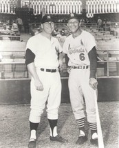 Mickey Mantle &amp; Stan Musial 8x10 photo New York Yankees Cardinals - £7.96 GBP