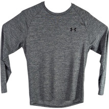 Under Armour Gray Long Sleeve Tee Shirt Loose Size Small Mens Workout Top - $25.74