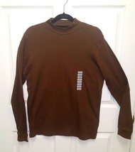 John Ashford 100% Cotton, Mens, Mock Turtleneck, Small NWT Brown, Cream or White - £12.82 GBP