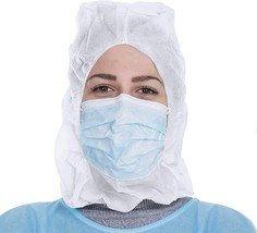 Hair Hood Bouffant and Beard Cover Net Combo Non Woven 100 Pack - £21.03 GBP