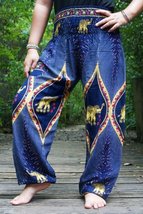 Blue ELEPHANT Pants Women Boho Pants Hippie Pants Yoga - £14.38 GBP
