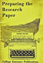 Preparing The Research Paper by Dangle &amp; Haussman - Book - $2.20