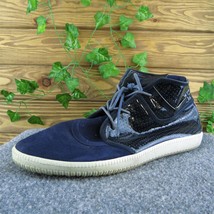 Android Homme  Men Sneaker Shoes Blue Leather Lace Up Size 11 Medium - $98.01