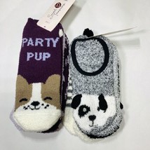 Womens Dog Slipper Socks &amp;  Fuzzy Socks Cozy 2- 3 packs Shoe Size 4-10 A... - $15.83