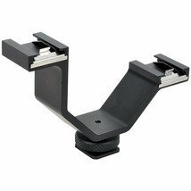 Opteka VB-20 Heavy Duty Video Light/Microphone Dual Cold Shoe Splitter Bracket - £15.65 GBP