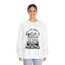 Unisex DryBlend® Crewneck Sweatshirt - Hike and Conquer Mountains - £31.55 GBP+