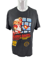 Super Mario Bros Nintendo NES Mens Medium T shirt Black Game Cover Action Series - £6.49 GBP