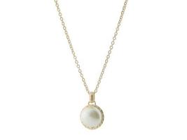 Delicate Golden Coin Pearl Necklace - £59.01 GBP+