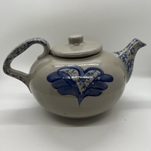 Vintage Beaumont Brothers Pottery BBP Salt Glazed Teapot BBP 1991 Heart - $28.05