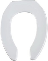 Commercial Heavy Duty Open Front Toilet Seat, White, Elongated, Plastic,, Backs. - £28.18 GBP
