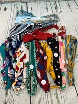 Boho Button Headband Wide Stretchy Daily Use Knotted Headwear Sport 12pc - £16.11 GBP
