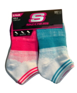 Skechers Low Cut Socks Girls 7-8.5 Multicolor 6 Pair Package - $11.88