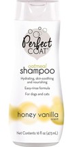 Perfect Coat Oatmeal Shampoo 16 Ounces, Honey Vanilla Scent Easy Rinse Formula - £11.08 GBP