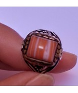 RING, STONE AQEEQ ,Yemeni Agate Yemen, Size 09 Us, Akik aqiq, Sterling S... - £32.44 GBP