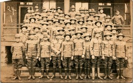 Vtg Cartolina WW1 RPPC - Reggimento Di Soldati Gruppo Foto - Unp - £23.20 GBP