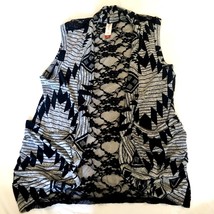 No Boundaries Size M Vest Open Front Cardigan-Style Knit Front Lace Back... - $11.29
