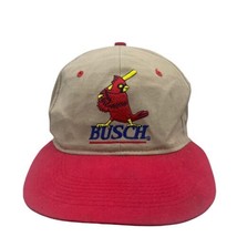Vintage St Louis Cardinals Busch Beer Snapback Hat Slugger Bird Baseball Cap - £18.29 GBP