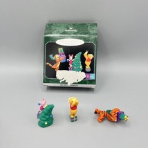 1998 Hallmark Winnie the Pooh Tree-Trimmin&#39; Time Set of 3 Mini Ornaments - £11.62 GBP