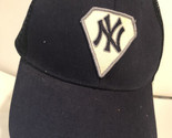 New York Yankees Hat Cap Blue Mesh Snapback Ba2 - £5.45 GBP