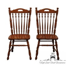 Set of 2 TELL CITY Solid Hard Rock Maple Colonial Style Spindle Back Din... - $1,199.99